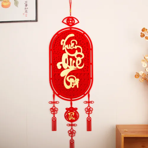 Cặp 2 Liễn Treo 3d - Dây Treo Trang Trí Tết 28x108cm