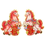 Cặp 2 Tranh Dán Cửa Ngựa - Tranh Dán Trang Trí Tết 60cm