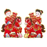 Cặp 2 Tranh Dán Cửa Ngựa - Tranh Dán Trang Trí Tết 60cm