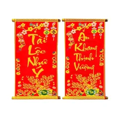 Câu Đối Đỏ Đơn 3d Treo Tường - Câu Đối Trang Trí Tết