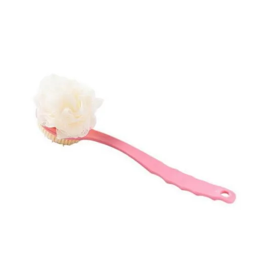 Cây Chà Lưng - Cọ Tắm Kì Lưng - Bàn Chải Chà Lưng 2 Đầu Có Bông Tắm 35cm