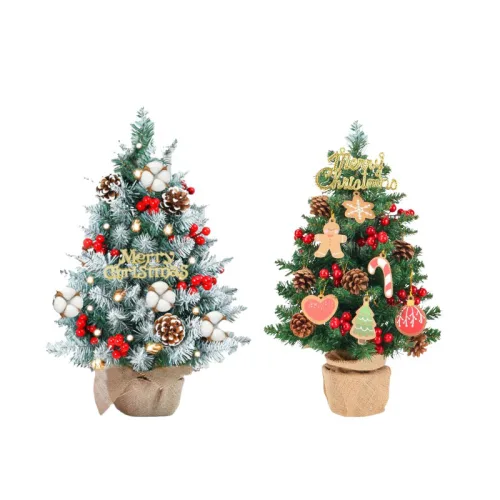 Cây Thông Noel Để Bàn Trang Trí Giáng Sinh Kèm Đèn và Phụ Kiện Size 60cm