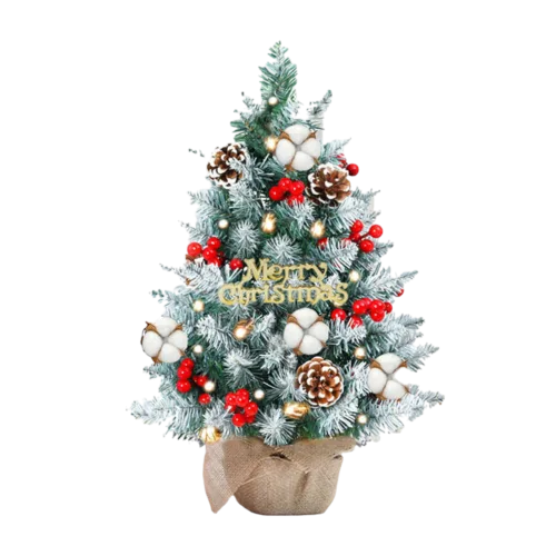 Cây Thông Noel Để Bàn Trang Trí Giáng Sinh Kèm Đèn và Phụ Kiện Size 60cm