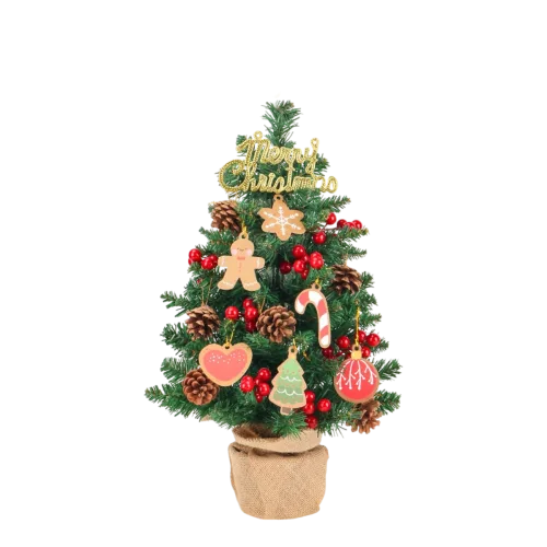 Cây Thông Noel Để Bàn Trang Trí Giáng Sinh Kèm Đèn và Phụ Kiện Size 60cm