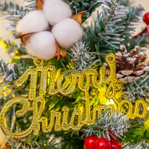 Cây Thông Noel Để Bàn Trang Trí Giáng Sinh Kèm Đèn và Phụ Kiện Size 60cm