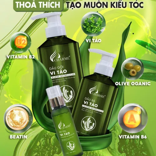 Chăm sóc tóc cũng là chăm sóc bản thân với combo Vi Tảo của Charme