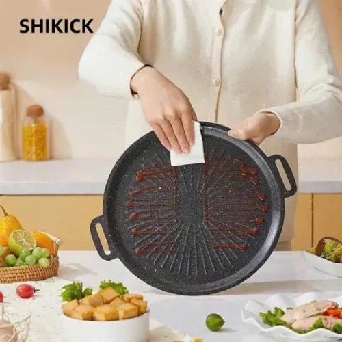 Chảo gang có vân sẵn loại thường