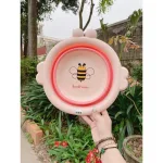 Chậu Gấp Gọn Silicone Hình Con Ong - Chậu Rửa Mặt Gấp Gọn Bằng Nhưa An Toàn Cho Bé 33x31,5x4 Cm