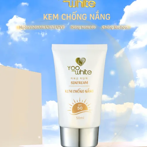 Chống nắng nâng tone da rạng rỡ bừng sáng cùng kem chống nắng Yoo White