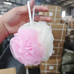 Combo 10 Bông Tắm Tròn 2 Màu Trắng Hồng( HÀNG THƯỜNG CÓ TÚI)