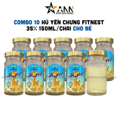 Combo 10 Hủ Yến Chưng Đường Phèn Vị Vani Cho Bé Kids Grow FitNest 35% 150ml