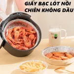 Combo 10 Đĩa Giấy Bạc Lót Nồi Chiên Không Dầu Lò Nướng 22cm