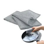 Combo 10 Miếng Lưới Rửa Chén Sợi Thép - Miếng Rửa Chén Bát Cọ Xoong Nồi Bằng Kim Loại 1 Lớp Đa Năng 20x20cm