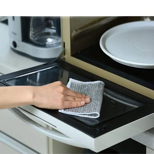 Combo 10 Miếng Lưới Rửa Chén Sợi Thép - Miếng Rửa Chén Bát Cọ Xoong Nồi Bằng Kim Loại 1 Lớp Đa Năng 20x20cm