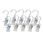 Combo 10 Móc Kẹp Quần Áo Bằng Inox - Móc Kẹp Phơi Tất Vớ Đồ Lót Bọc Nhựa Pvc Cao Cấp Nhỏ Gọn