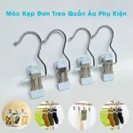 Combo 10 Móc Kẹp Quần Áo Bằng Inox - Móc Kẹp Phơi Tất Vớ Đồ Lót Bọc Nhựa Pvc Cao Cấp Nhỏ Gọn