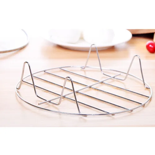 Combo 10 Vỉ Hấp Inox Không Gỉ Đa Năng 4 Chân Dùng Lót Đáy Nồi - Vỉ Hấp Inox Hấp Bánh Bao 4.5x17.5cm