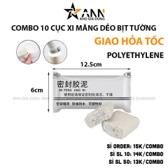 Combo 10 Xi Măng Dẻo Chống Thấm Xi Măng Trắng Đông Cứng Nhanh 12.5x6x1.5cm