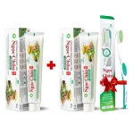 Combo 2 Cây Kem Đánh Răng Ngọc Châu Trắng Răng 100g/Tuýp - Kem Đánh Răng Dược Liệu + Tặng 1 Bài Chải Đánh Răng( tuýp nhỏ)