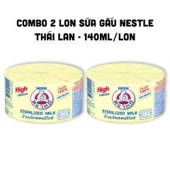 Combo 2 Lon Sữa Gấu Thái Lan Nestle Bear Vàng (140ml/Lon)