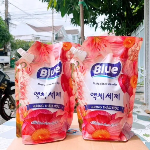 Combo 2 Túi Nước Giặt Xả Đậm Đặc Blue Hương Thảo Mộc 2,1L/Túi
