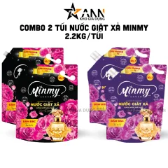 Combo 2 Túi Nước Giặt Xả Minmy Màu Tím Hoặc Hồng 2,2kg/Túi