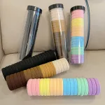 Combo 3 Dây Thun Cột Tóc Co Giãn Mềm Mại - Hộp 20 Dây Thun Buộc Tóc Trơn - Giao Ngẫu Nhiên Hộp 19.5cm