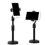 Combo 3 Giá Đỡ Điện Thoại Để Bàn - Kẹp Điện Thoại Livestream Quay Video 2 Tầng - Giá Màu Đen Đế Tròn Xoay 360 Độ 29.5xcm