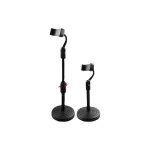 Combo 3 Giá Đỡ Điện Thoại Để Bàn - Kẹp Điện Thoại Livestream Quay Video 2 Tầng - Giá Màu Đen Đế Tròn Xoay 360 Độ 29.5xcm