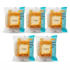 Combo 5 Cái Bánh Bông Lan BOWKNOT Vị Sữa Dừa