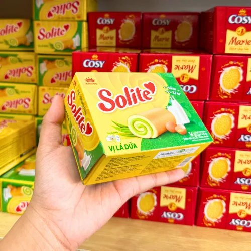 Combo 5 Hộp Bánh Solite Cuộn Kem Vị Lá Dứa 36g
