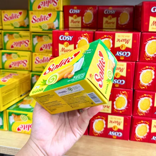 Combo 5 Hộp Bánh Solite Cuộn Kem Vị Lá Dứa 36g