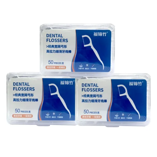 Combo 5 Hộp Tăm Chỉ Nha Khoa Vệ Sinh Răng Miệng Dental Flossers - Hộp 50 Tăm Nha Khoa 8,4x5,8x2,7cm