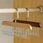 Combo 5 Móc Treo Đồ Lót - Thanh 8 Móc Treo Gỗ Xoay 360 Độ 18x27.5cm