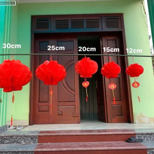 Combo 50c (5 Bịt) - mỗi bịt 10 LỒNG ĐÈN GIẤY ( F15 / 12CM )
