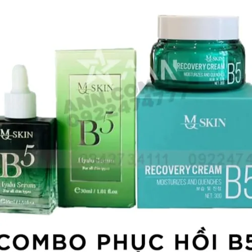 Combo bất bại mùa hè kem B5 Serum phục hồi da MQ Skin