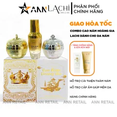 Combo Cao Nám Hoàng Gia Lachi (Serum + Kem Face Ban Ngày + Kem Face Ban Đêm) Giúp Mờ Nám Trắng Da