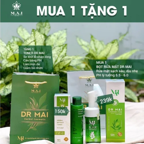 Combo cho da mụn với sản phẩm Dr MAI