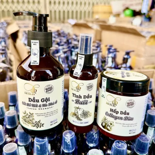 Combo Cốt Gội Bồ Kết + Ủ Xả Colagen Dừa +Tinh Chất Xịt Bưởi Dr DiHi Thành Phần Thiên Nhiên