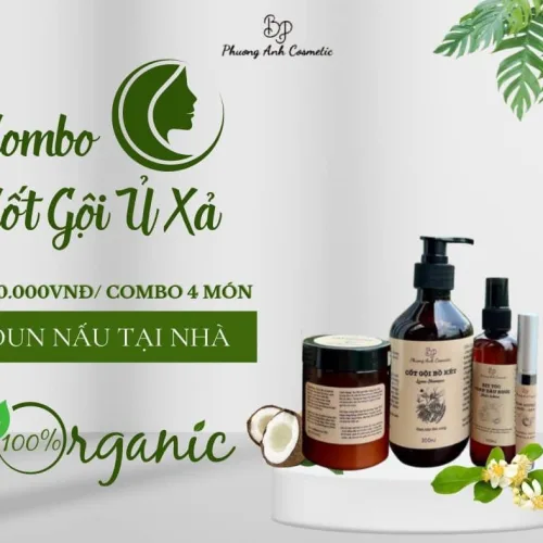 Combo Dầu Gội Cốt Bồ Kế Dầu Xả Bưởi Dừa BP Phương Anh Cosmetic