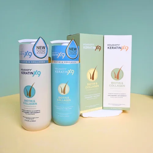 Combo Dầu Gội Xả Biotin Collagen Voudioty Keratin x9 - Phiên Bản Mới 2025