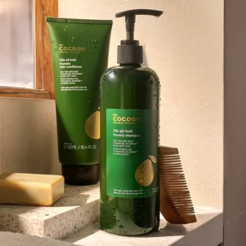 Combo Dầu Gội Xả Bưởi Cocoon - Dầu Gội Bưởi Cocoon Pomelo Shampoo 500ml Và Dầu Xả Bưởi Cocoon Pomelo Hair Conditioner 310ml