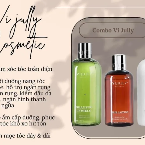 Combo Dầu Gội Xả Xịt Bưởi Vijully Phiên Bản Mới