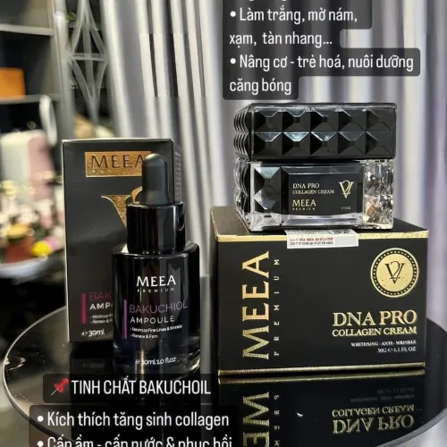 Combo Dưỡng Da Face Cá Hồi DNA Pro V2 Lớn + Serum Bakuchiol Ampoule V2 Lớn Meea Orgin