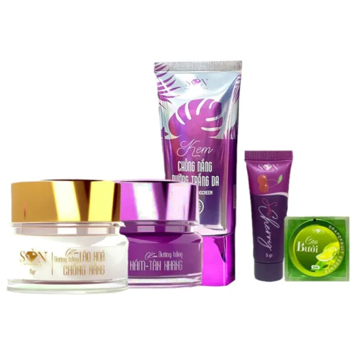 Combo Face Giảm Nám Trắng Tím SON Cosmetic + Kem Chống Nắng SON Cosmetic