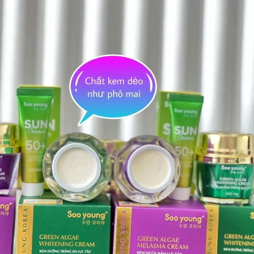 Combo Face Lục Tảo dưỡng trắng da toang diện