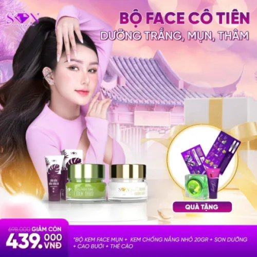 Combo Face Mụn Thâm Trắng Xanh SON Cosmetic + Chống Nắng SON Cosmetic