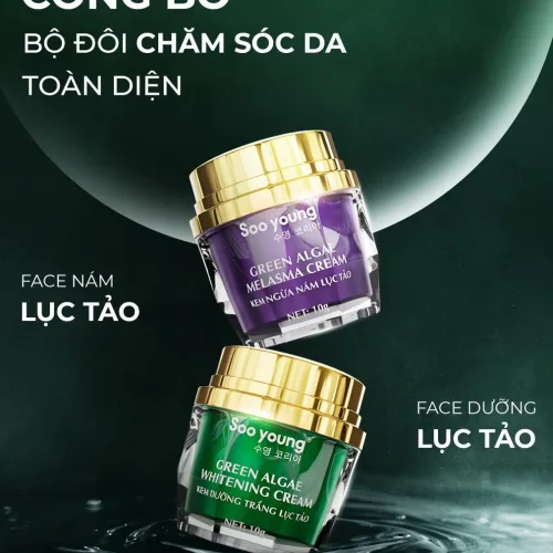 Combo Face Ngày Lục Tảo Soo Young Mini + Face Đêm Lục Tảo Soo Young Mini