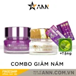 Combo Giảm Nám Tàn Nhang Trắng Tím SON Cosmetic Tặng Cao Bưởi