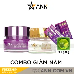 Combo Giảm Nám Tàn Nhang Trắng Tím SON Cosmetic Tặng Cao Bưởi